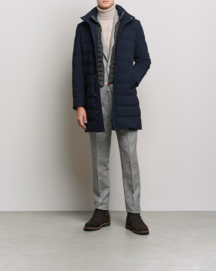 Men | Coats & Jackets | Kiton | Technical Down Coat Navy
