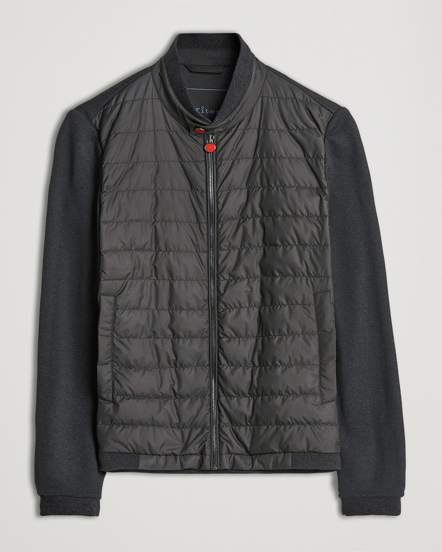 Men | Coats & Jackets | Kiton | Cotton/Cashmere Hybrid Jacket Charcoal