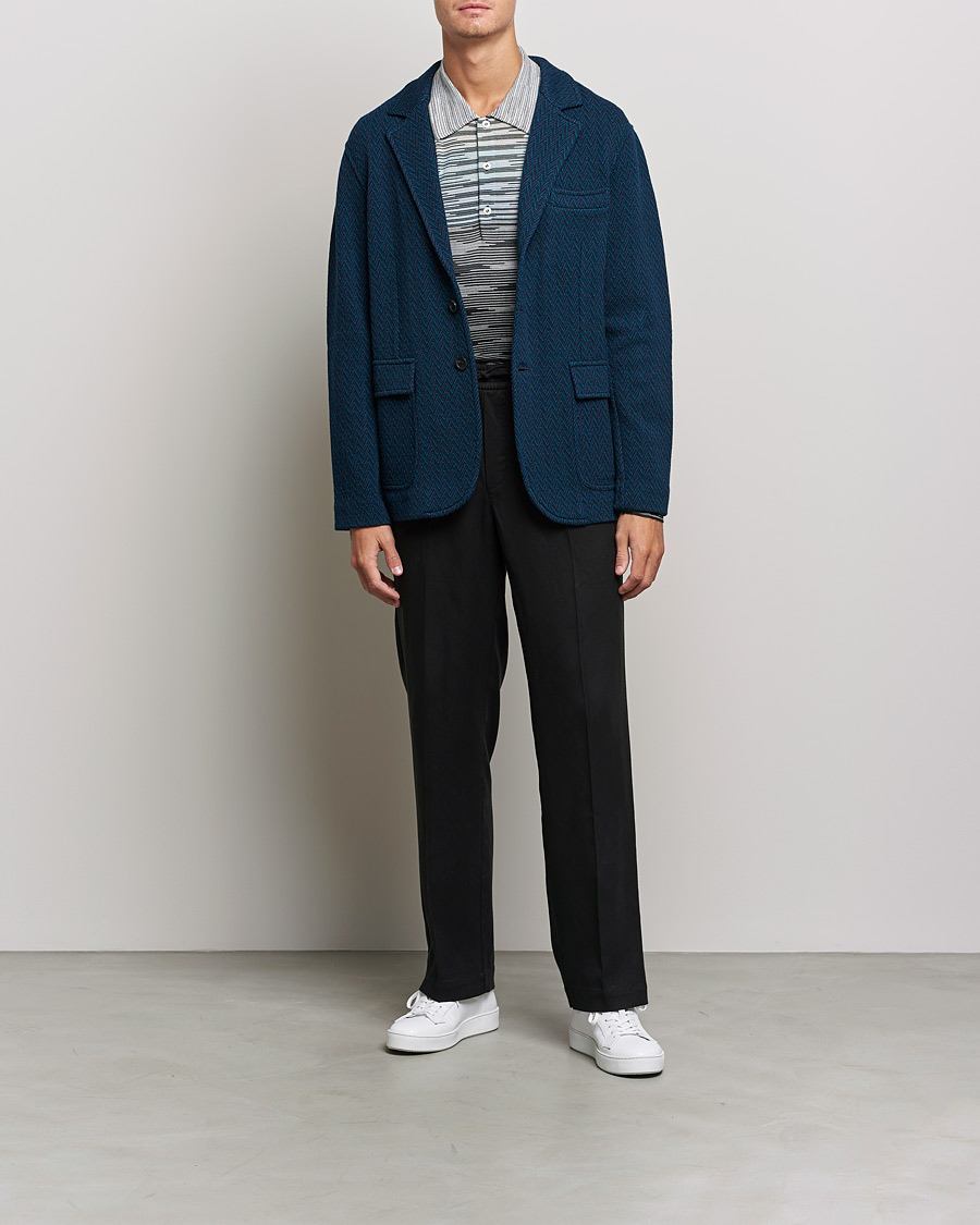 Men | Blazers | Missoni | Zig Zag Knitted Blazer Navy