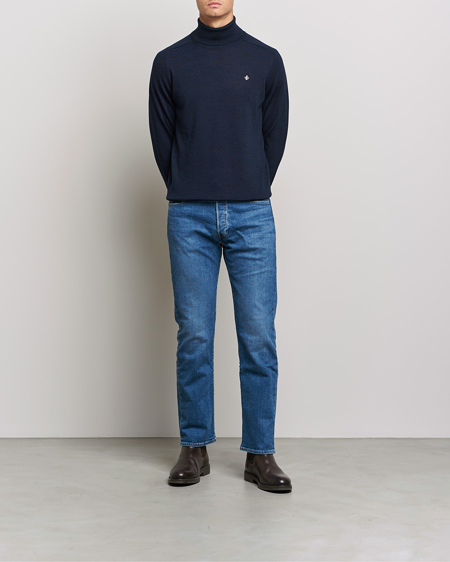 Men | Sweaters & Knitwear | Morris | Merino Rollneck Navy
