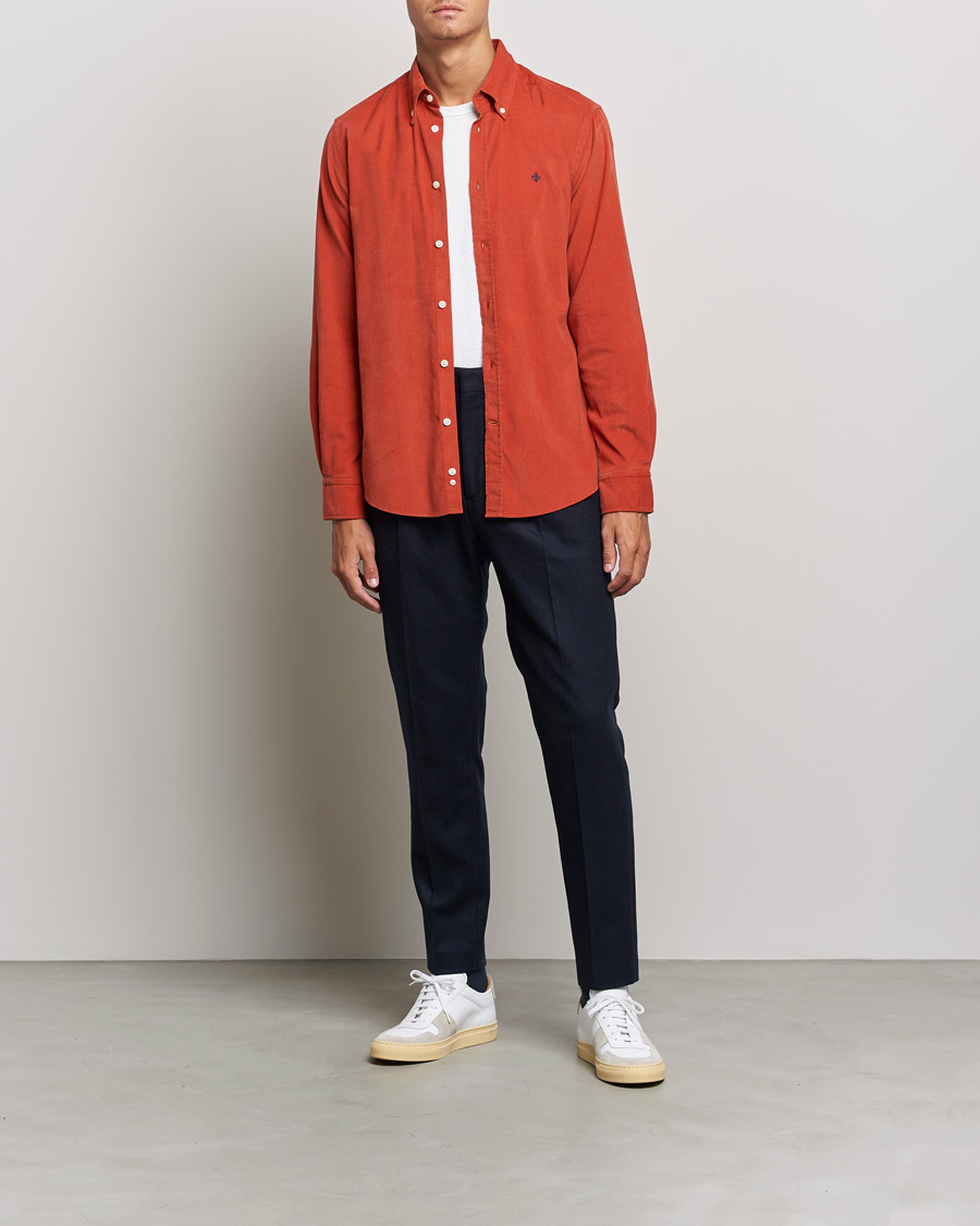 Men | Shirts | Morris | Douglas Corduroy Button Down Shirt Red