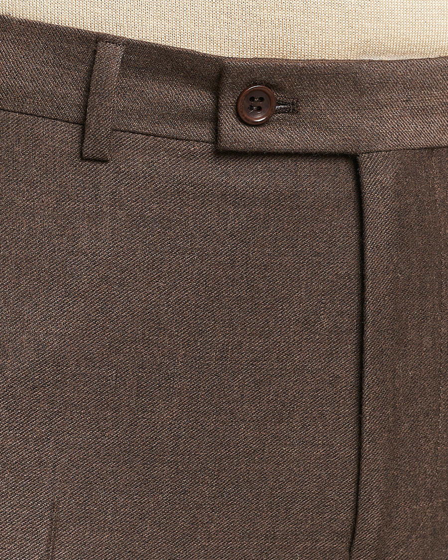 Men | Trousers | Morris | Bobby Flannel Trousers Brown