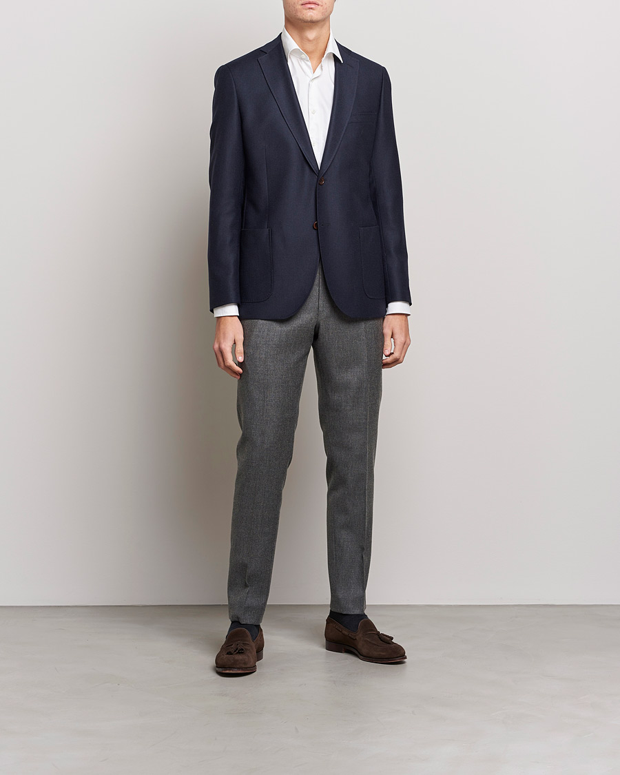 Men | Trousers | Morris | Bobby Flannel Trousers Grey