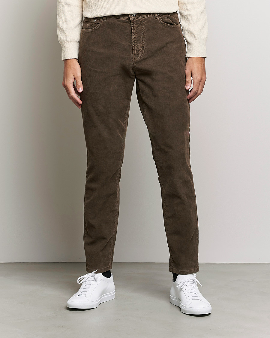 Men | Trousers | Morris | James Corduroy 5-Pocket Pants Dark Brown