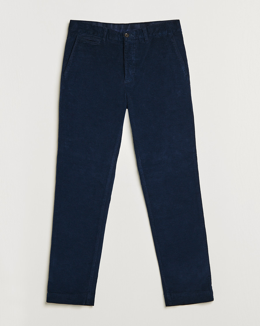 Men | Trousers | Morris | Criss Cuts Corduroy Slacks Blue