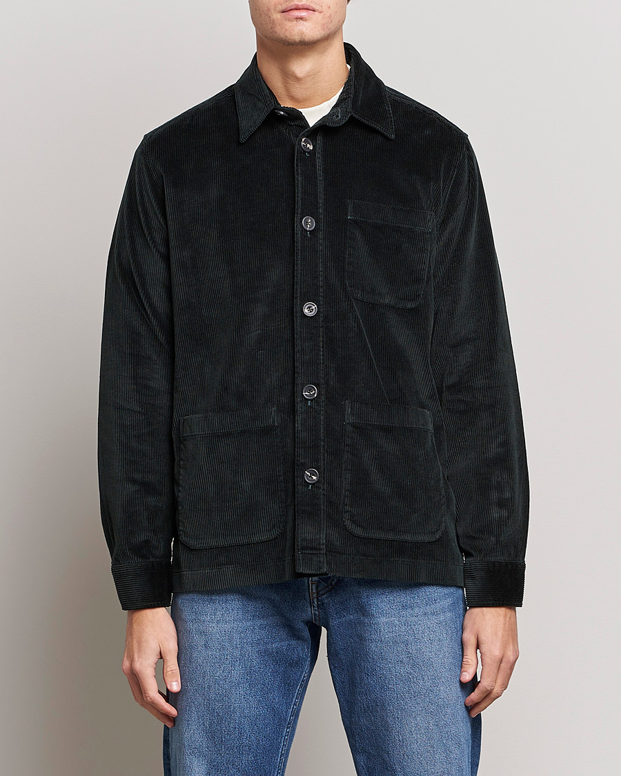 Men | Shirts | Morris | Heaton Corduroy Shirt Jacket Olive