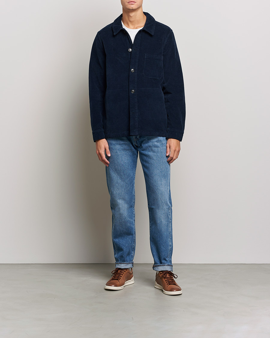 Men | Shirts | Morris | Criss Cuts Corduroy Shirt Jacket Blue