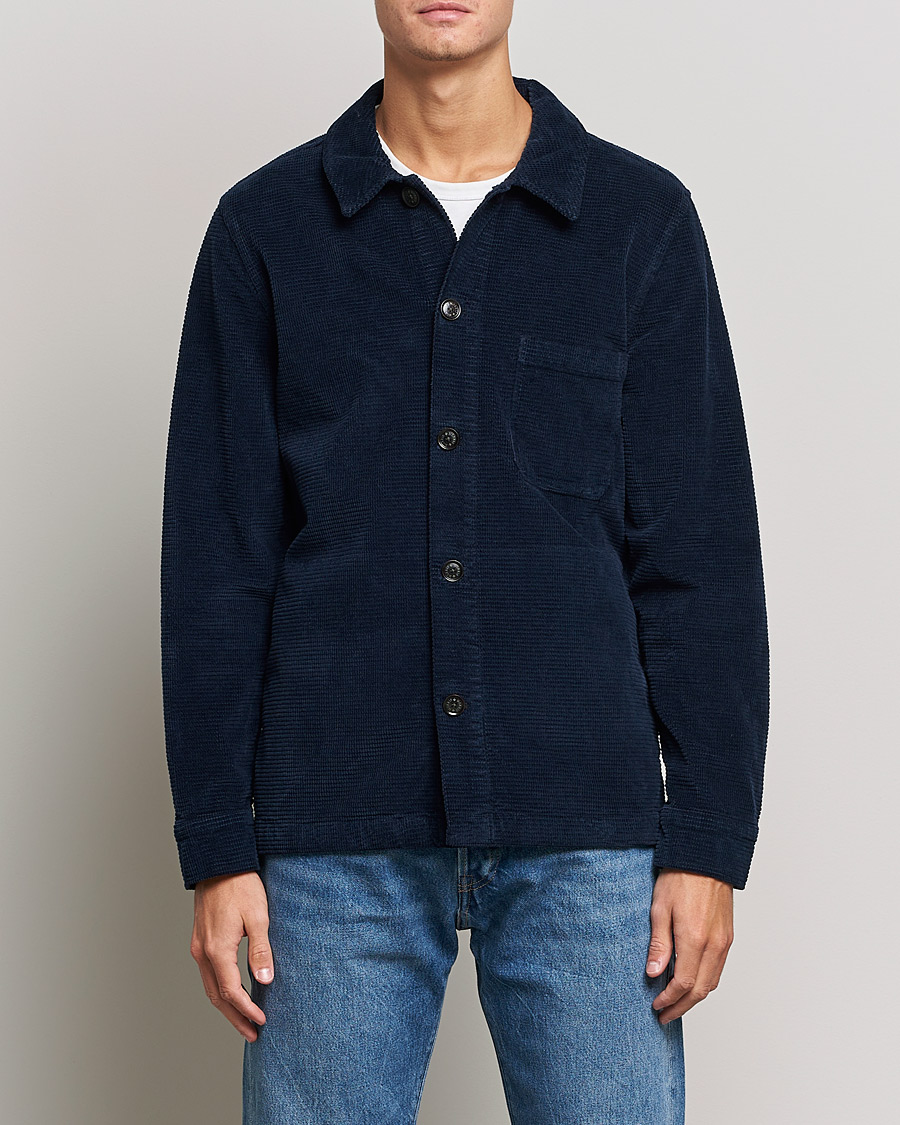 Men | Shirts | Morris | Criss Cuts Corduroy Shirt Jacket Blue