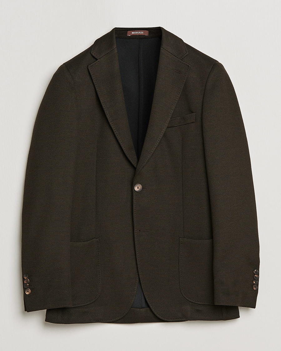 Men | Blazers | Morris Heritage | Mike Wool Jersey Blazer Brown