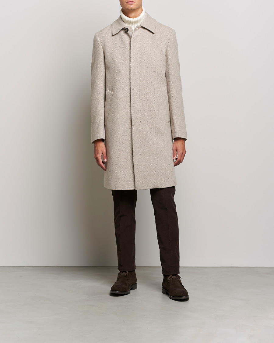 Men | Coats & Jackets | Morris Heritage | Heritage Wool Car Coat Khaki