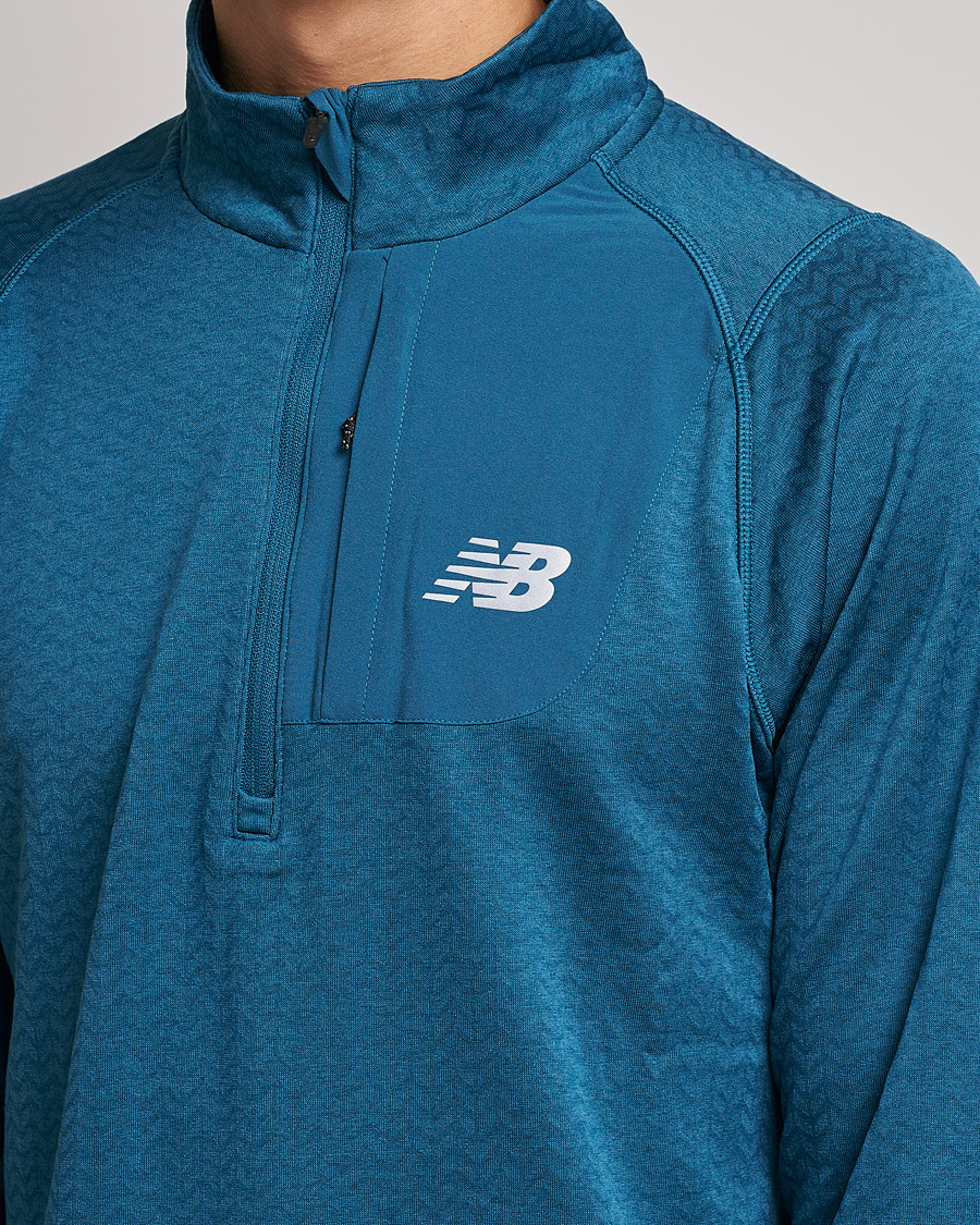 Men | Sweaters & Knitwear | New Balance Running | Heat Grid Half Zip Dark Moonstone