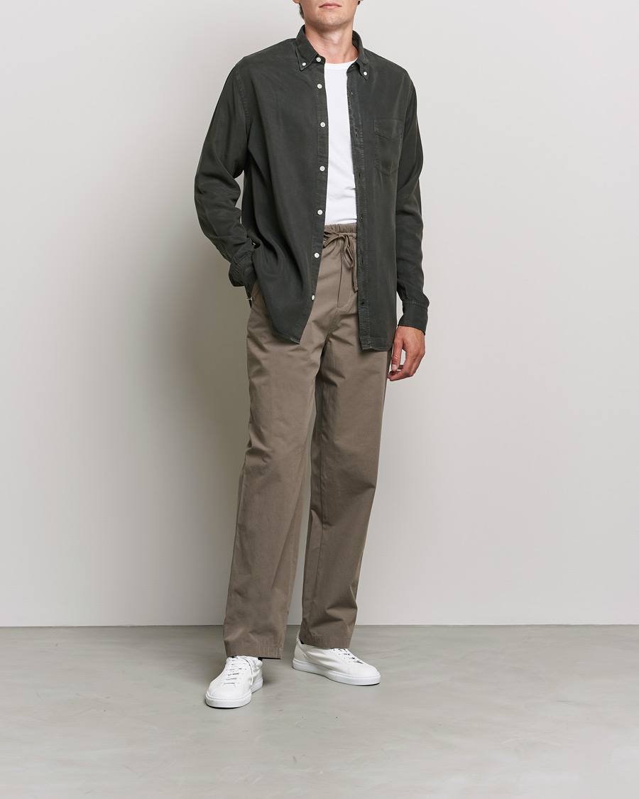 Men | Shirts | NN07 | Levon Tencel Shirt Dark Army