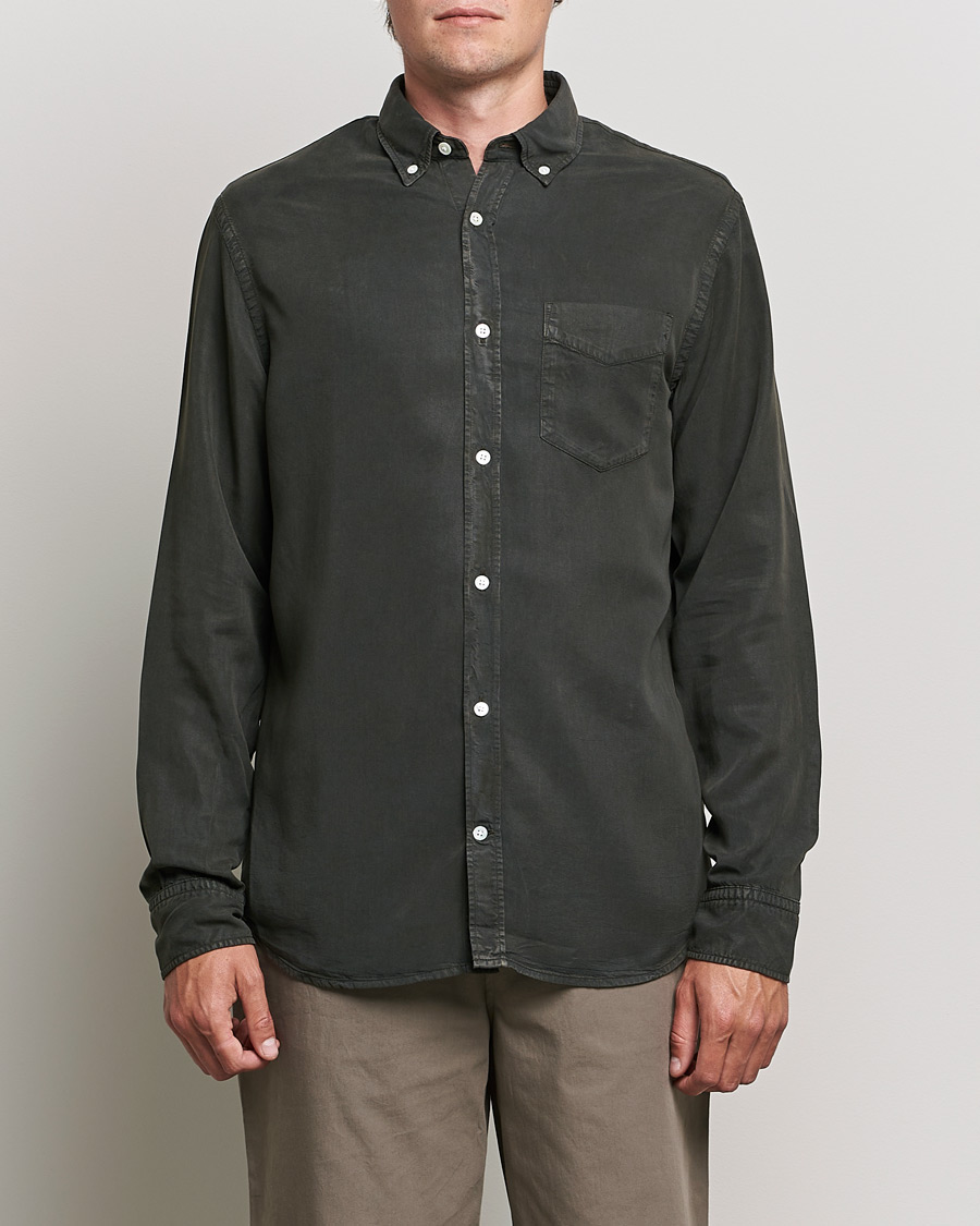 Men | Shirts | NN07 | Levon Tencel Shirt Dark Army