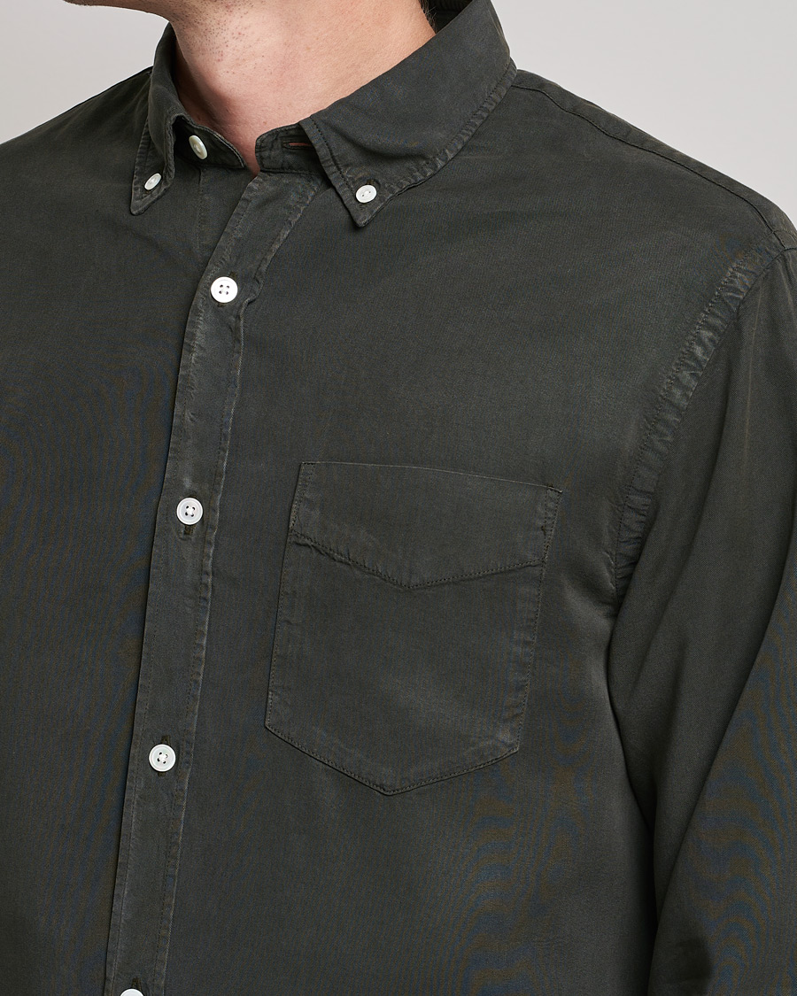 Men | Shirts | NN07 | Levon Tencel Shirt Dark Army