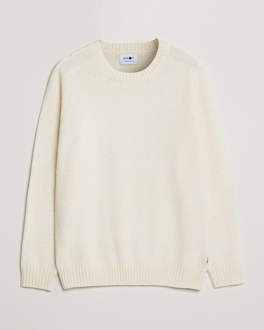 Men | Sweaters & Knitwear | NN07 | Nathan Brushed Crew Neck Ecru