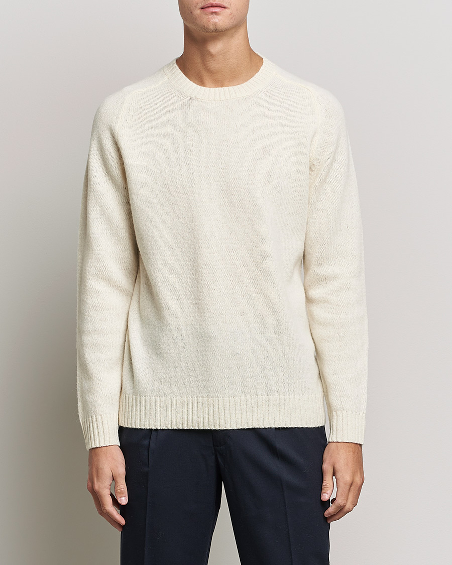 Men | Sweaters & Knitwear | NN07 | Nathan Brushed Crew Neck Ecru
