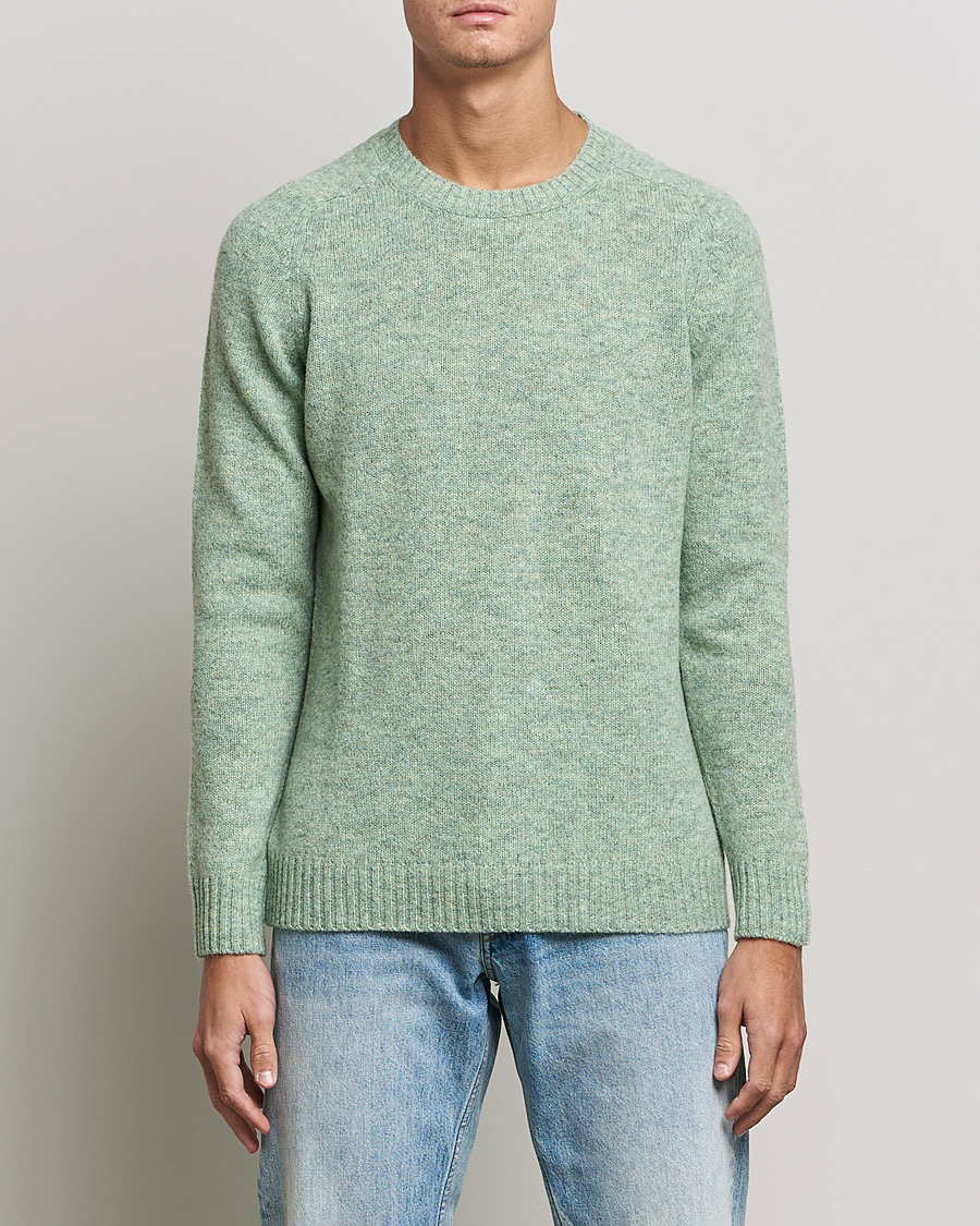 Men | Sweaters & Knitwear | NN07 | Nathan Brushed Crew Neck Dusty Green