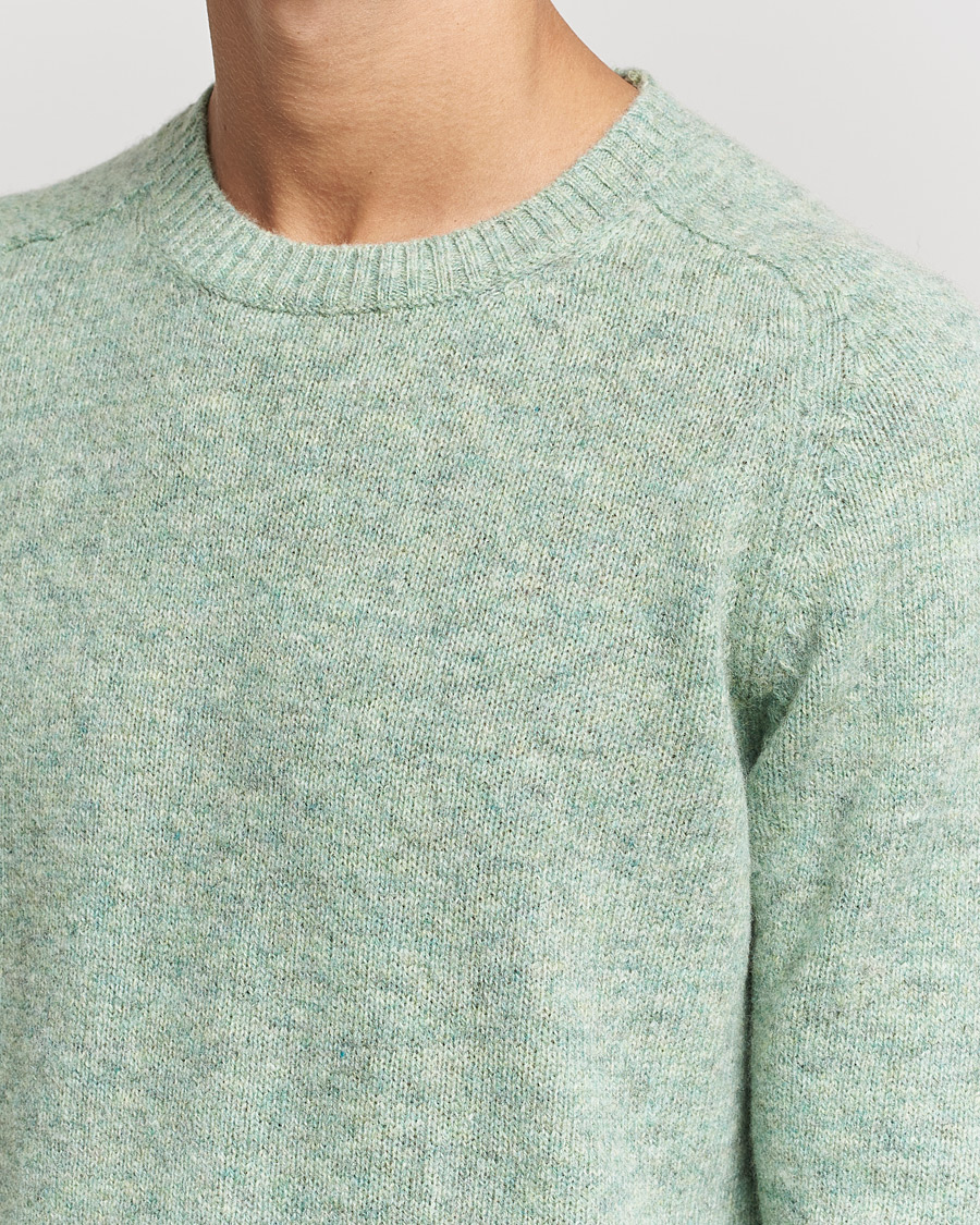 Men | Sweaters & Knitwear | NN07 | Nathan Brushed Crew Neck Dusty Green