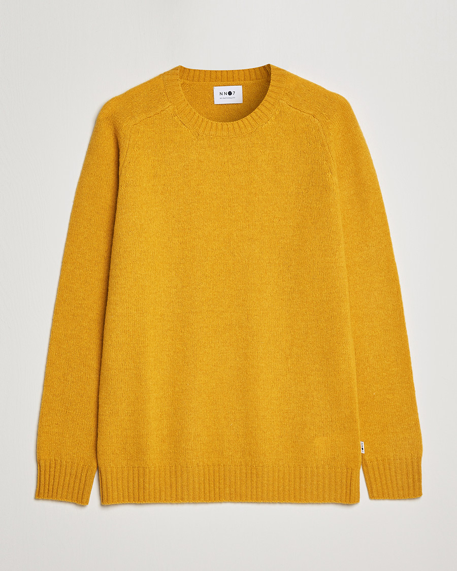 Men | Sweaters & Knitwear | NN07 | Nathan Brushed Crew Neck Yellow