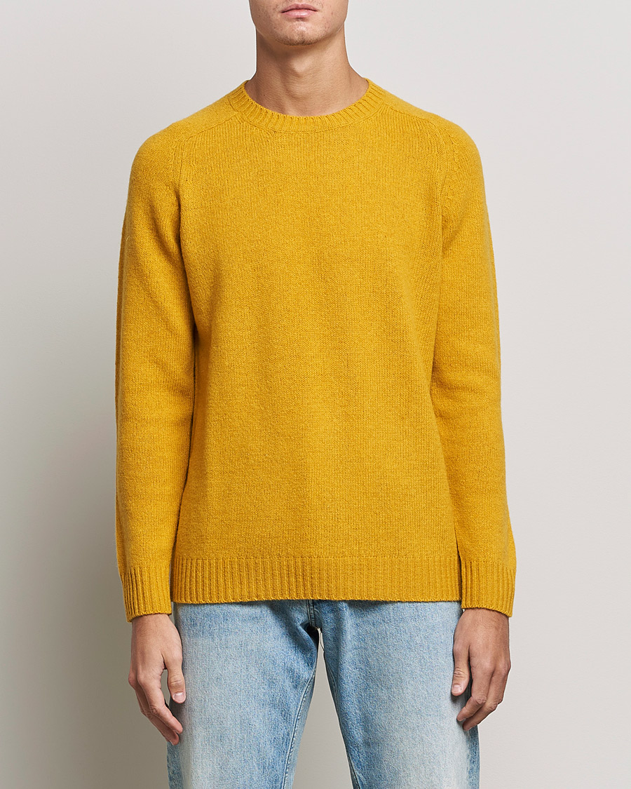 Men | Sweaters & Knitwear | NN07 | Nathan Brushed Crew Neck Yellow
