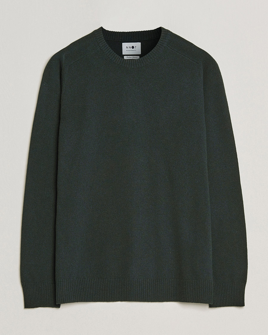 Men | Sweaters & Knitwear | NN07 | Edward Lambswool Crew Neck Pullover Dark Army