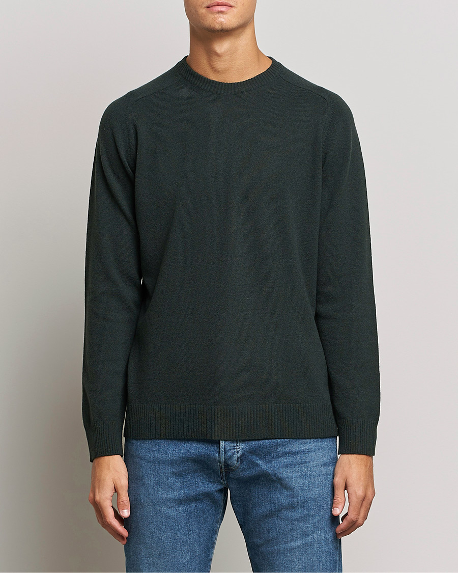 Men | Sweaters & Knitwear | NN07 | Edward Lambswool Crew Neck Pullover Dark Army