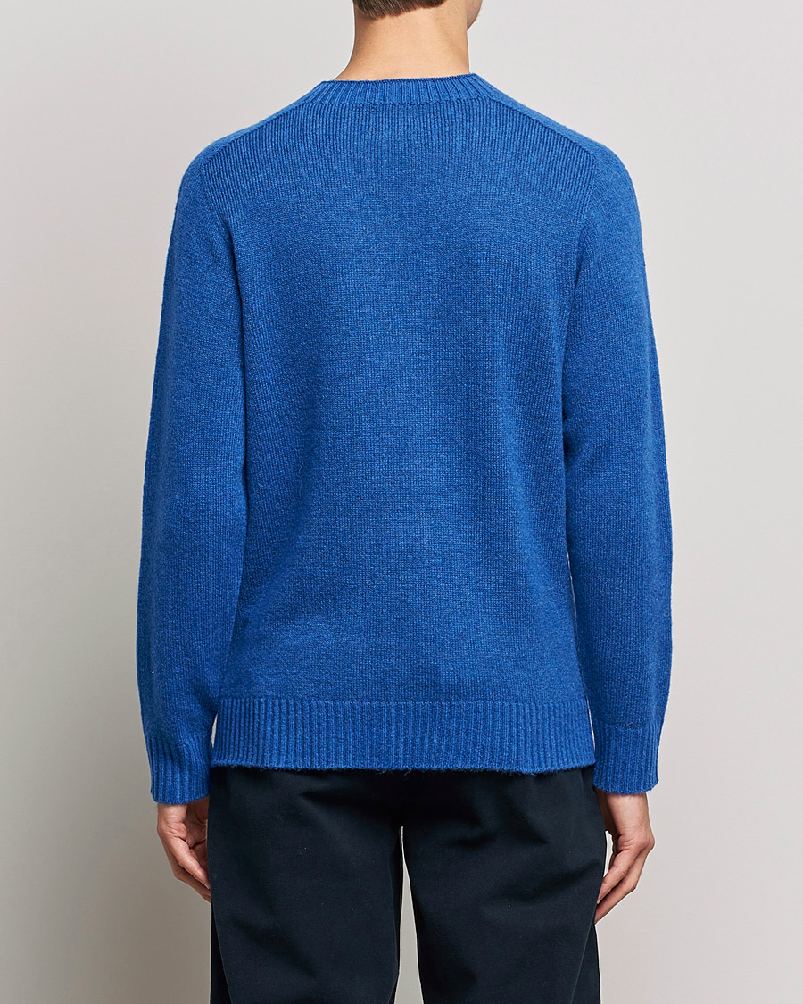 Men | Sweaters & Knitwear | NN07 | Nathan Brushed Wool Knitted Sweater Cobolt Blue