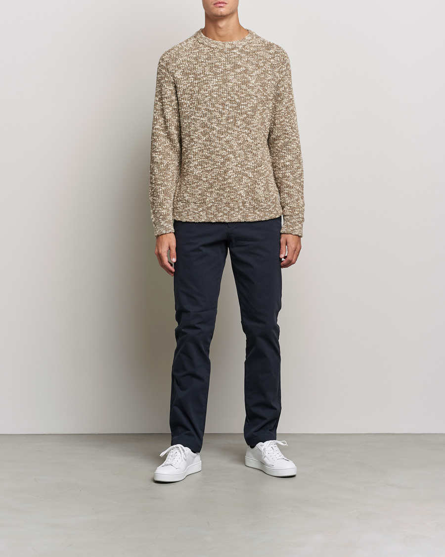 Men | Sweaters & Knitwear | NN07 | Jesse Cotton Knitted Sweater Pyramid Melange