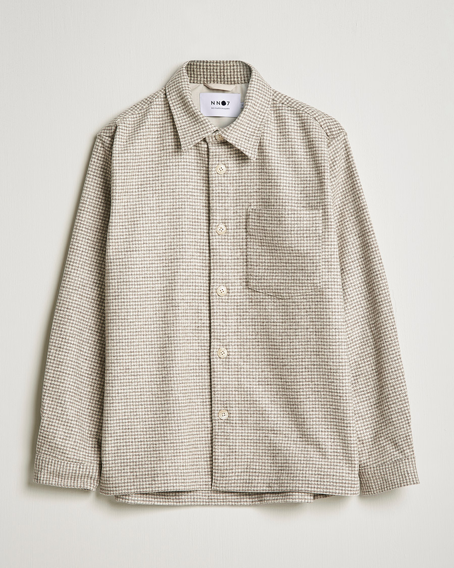 Men | Shirts | NN07 | Peter Houndstooth Overshirt Grey Check