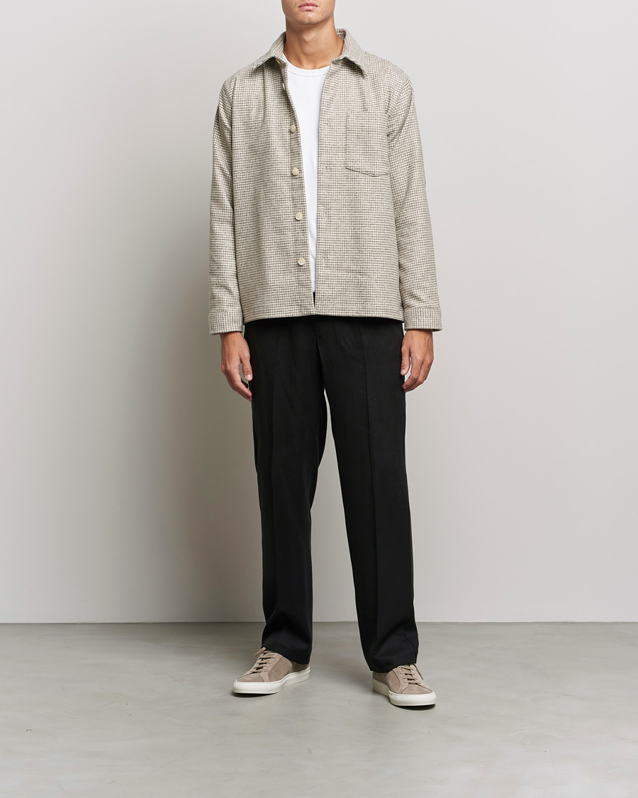 Men | Shirts | NN07 | Peter Houndstooth Overshirt Grey Check