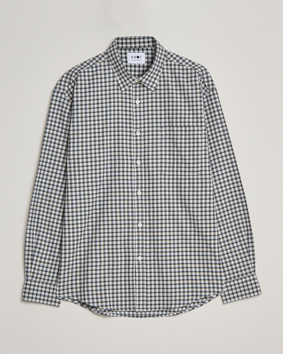 Men | Shirts | NN07 | Deon Cotton Checked Shirt Black/White