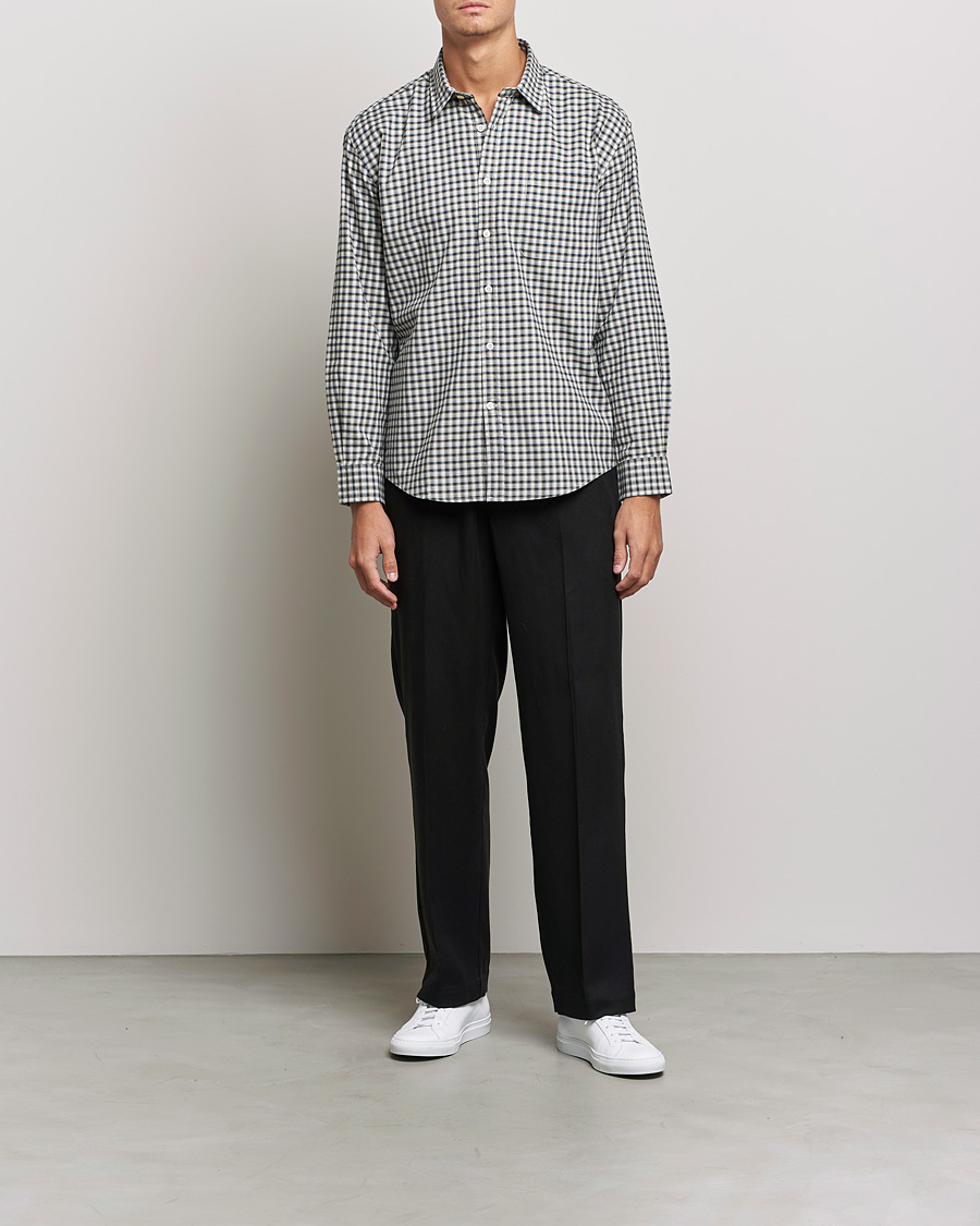 Men | Shirts | NN07 | Deon Cotton Checked Shirt Black/White