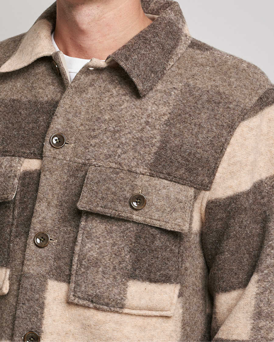Men | Coats & Jackets | NN07 | Wilas Checked Shirt Jacket Camel