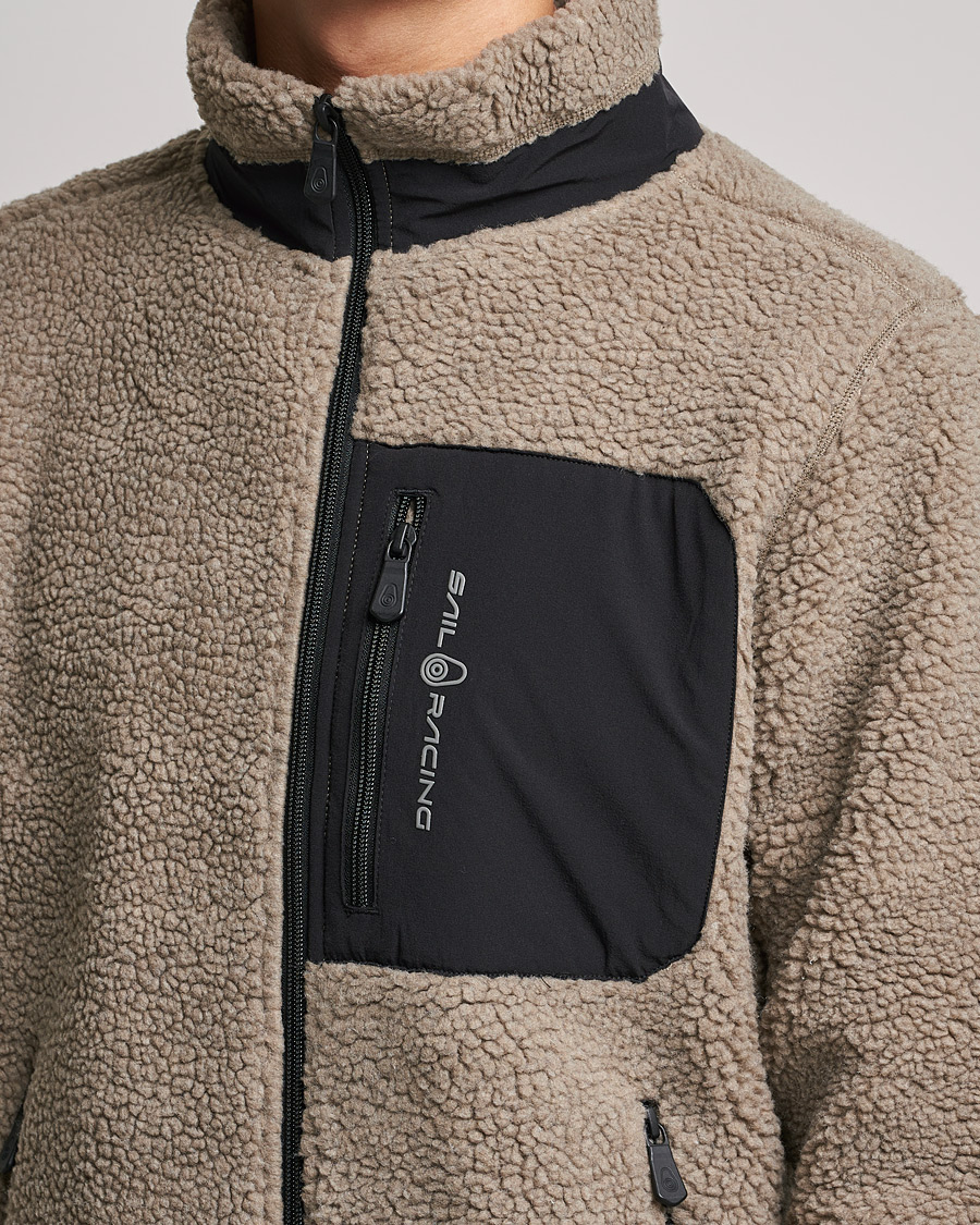 Men | Sweaters & Knitwear | Sail Racing | Bowman Pile Zip Jacket Sand