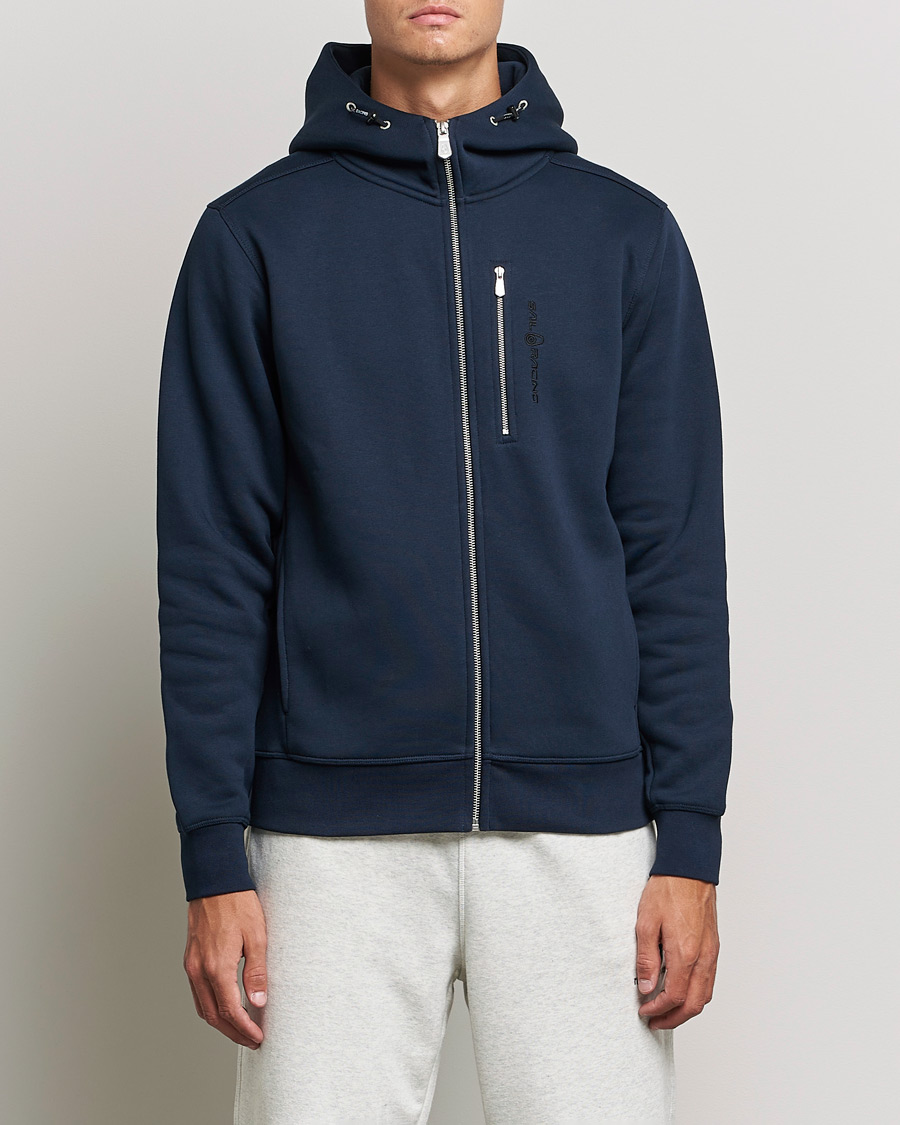 Men | Sweaters & Knitwear | Sail Racing | Bowman Full Zip Hoodie Dark Navy