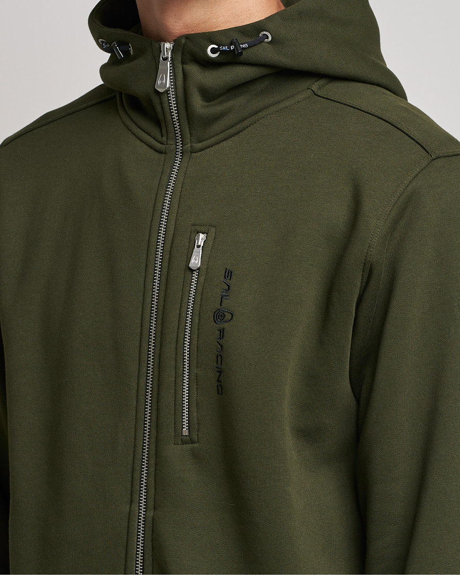 Men | Sweaters & Knitwear | Sail Racing | Bowman Zip Hood Dark Forest