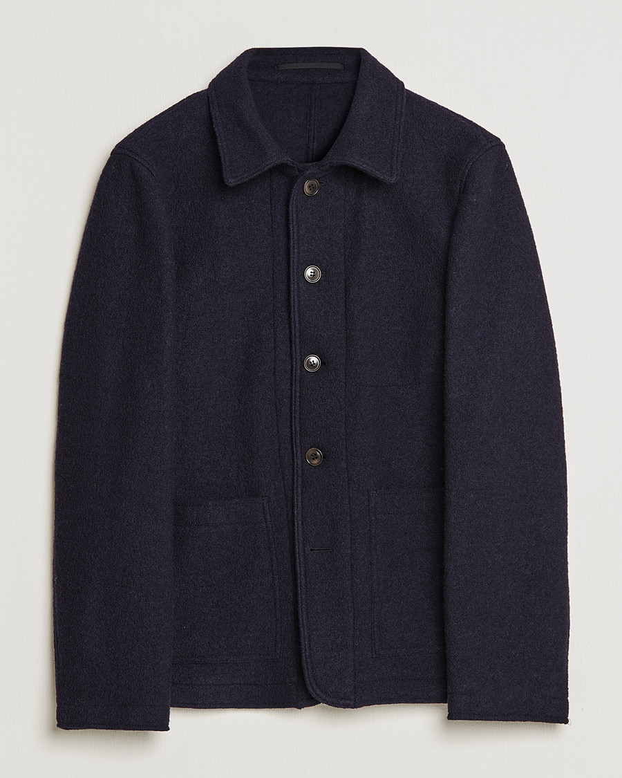 Men | Blazers | Tiger of Sweden | Gio Knitted Wool Blazer Light Ink