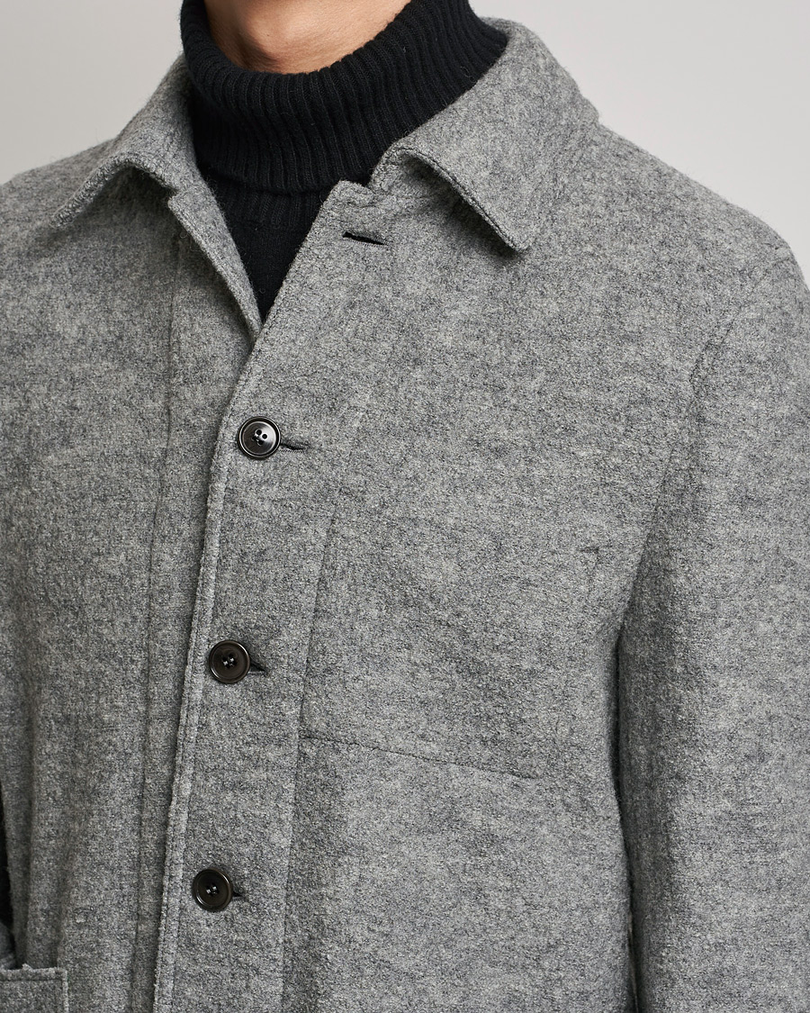 Men | Blazers | Tiger of Sweden | Gio Knitted Wool Blazer Light Grey