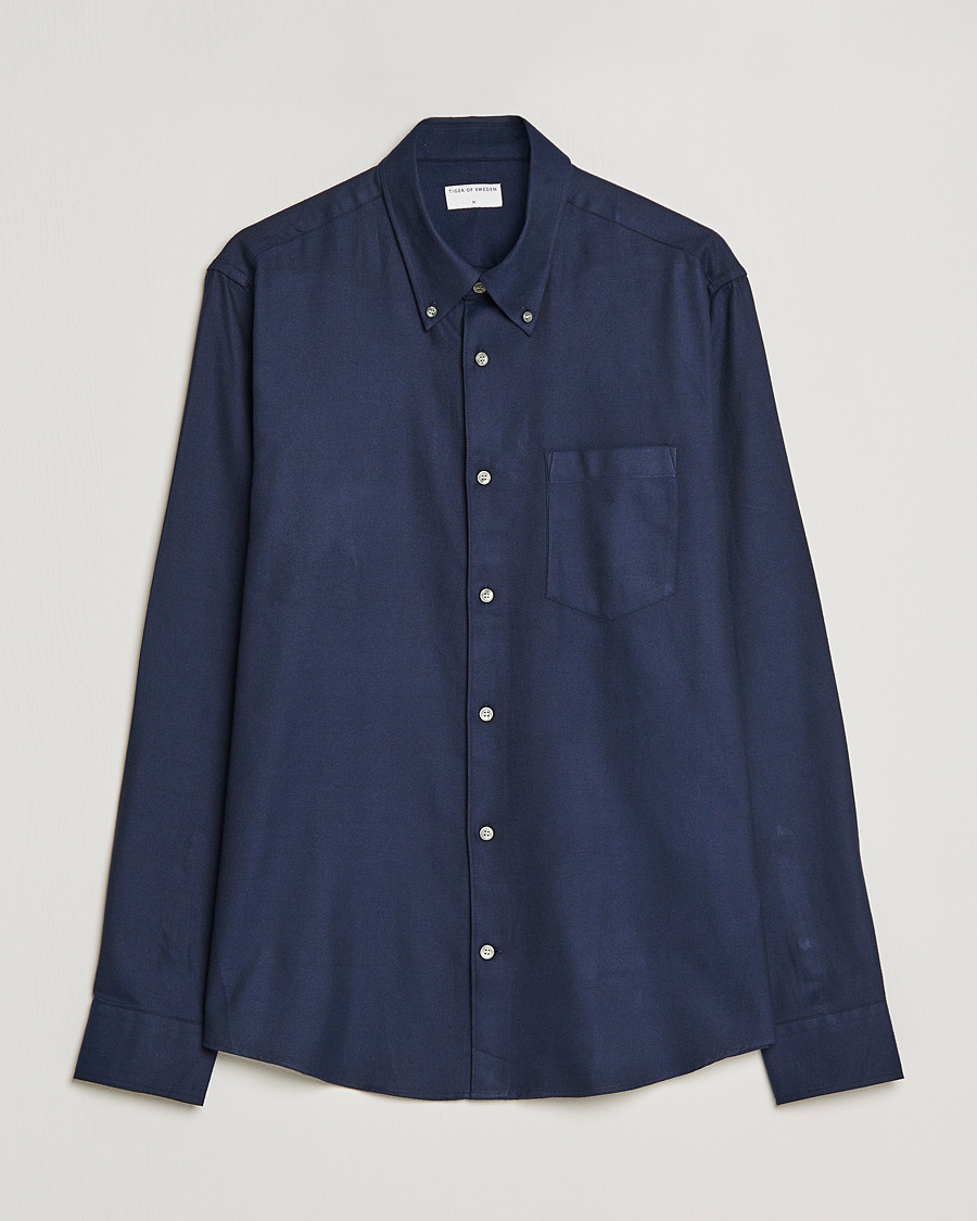 Men | Shirts | Tiger of Sweden | Sankt Cotton Shirt Light Ink