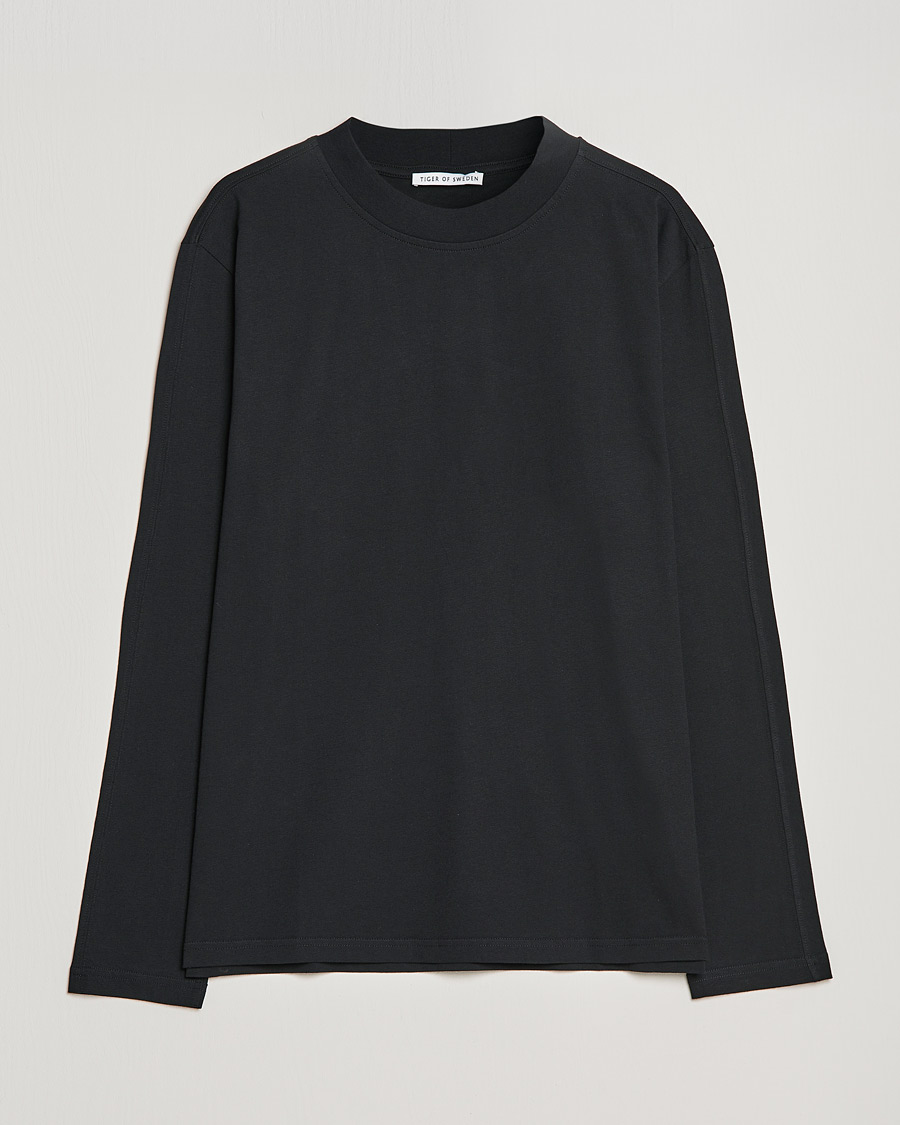 Men | T-Shirts | Tiger of Sweden | Landler Long Sleeve Tee Black