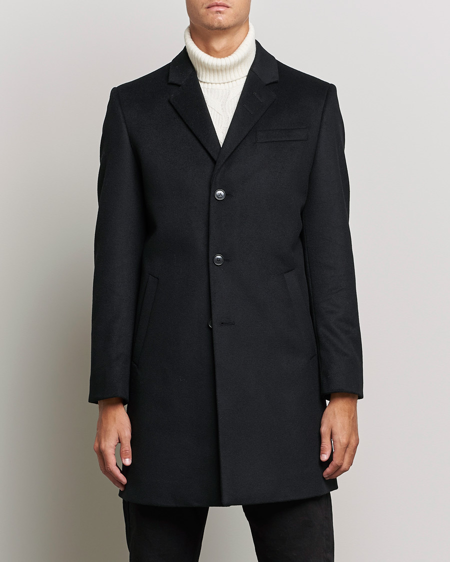 Men | Coats & Jackets | Tiger of Sweden | Cempsey Wool Cashmere Coat Black