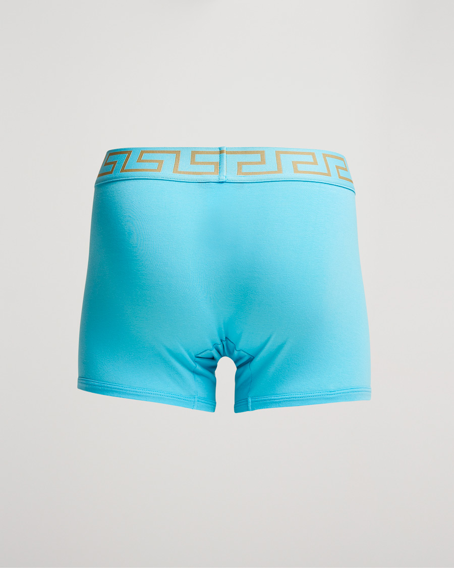 Men | Underwear & Socks | Versace | Greca Boxer Briefs Splash