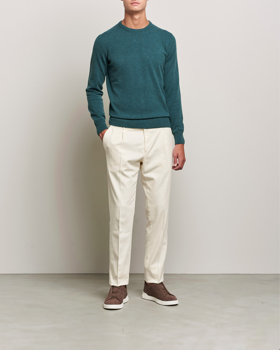 Men | Sweaters & Knitwear | Zegna | Oasi Cashmere Crew Neck Teal