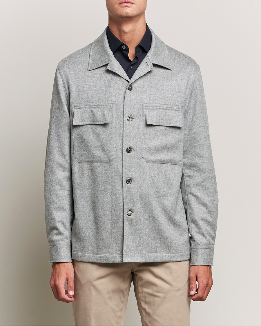Men | Shirts | Zegna | Oasi Cashmere Overshirt Light Grey