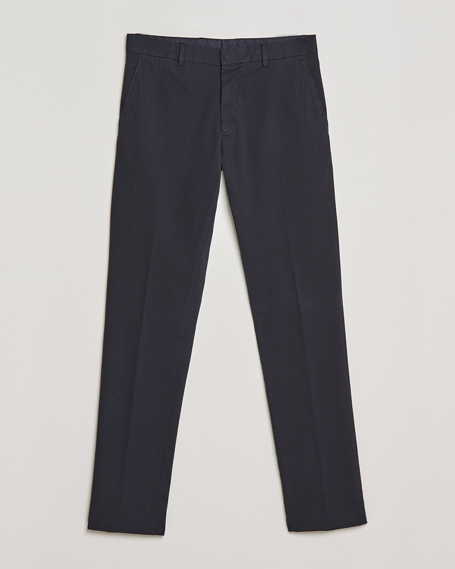 Men | Trousers | Zegna | Premium Cotton Chinos Navy