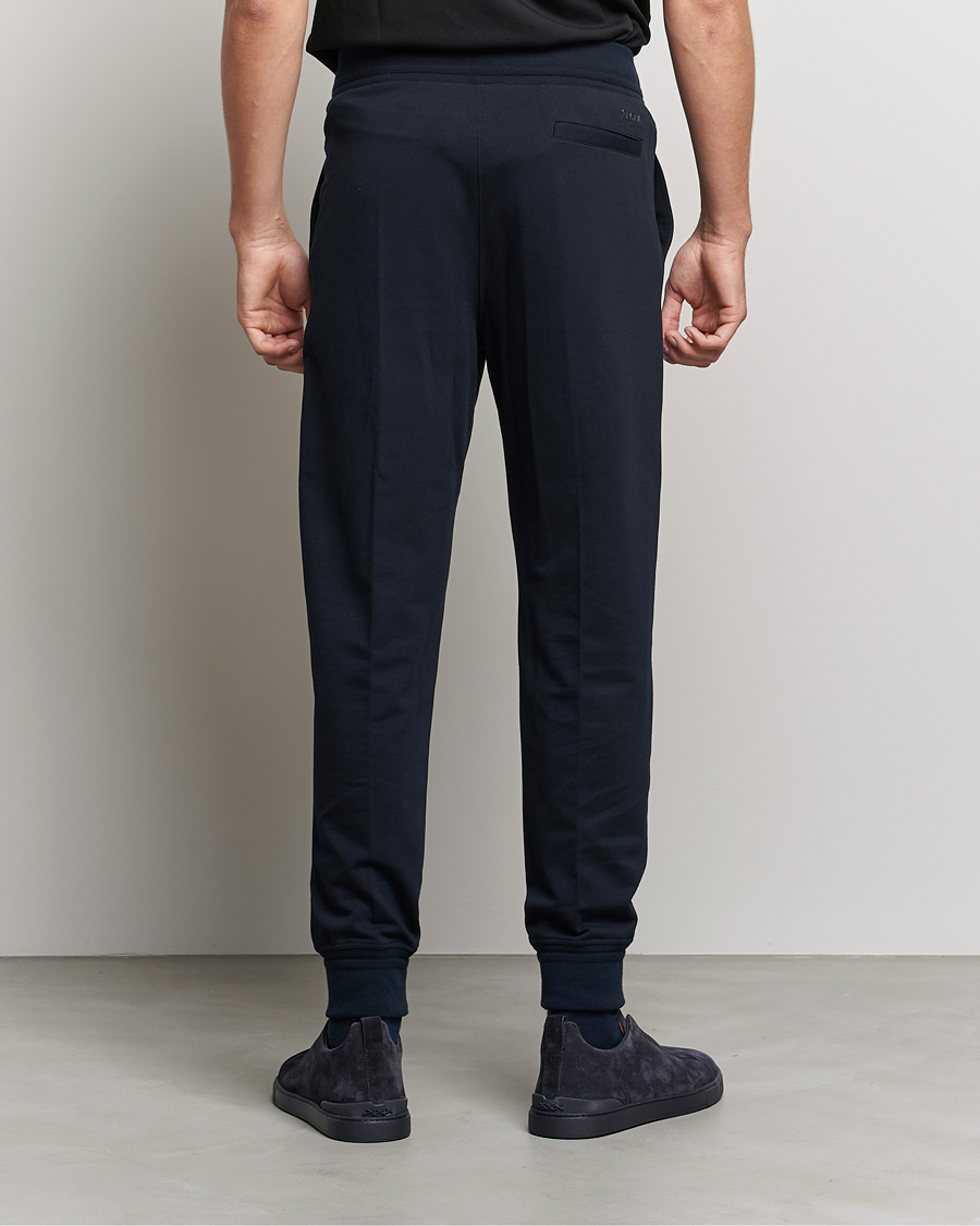 Men | Trousers | Zegna | Cotton Stretch Joggers Navy