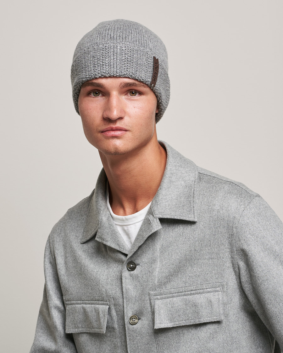 Men | Zegna Cashmere Beanie Light Grey | Zegna | Cashmere Beanie Light Grey
