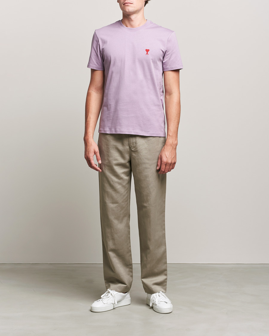 Men | T-Shirts | AMI | Heart Logo T-Shirt Washed Purple