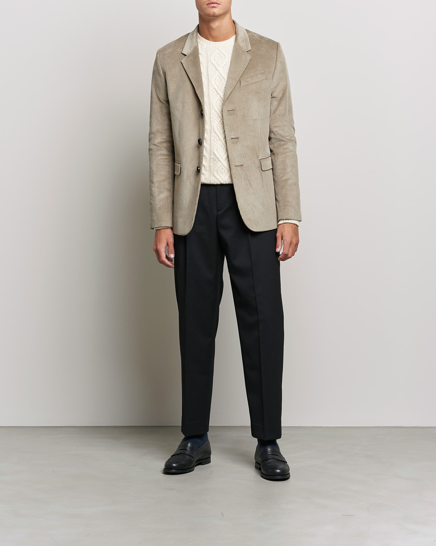 Men | Blazers | AMI | Corduroy Blazer Beige