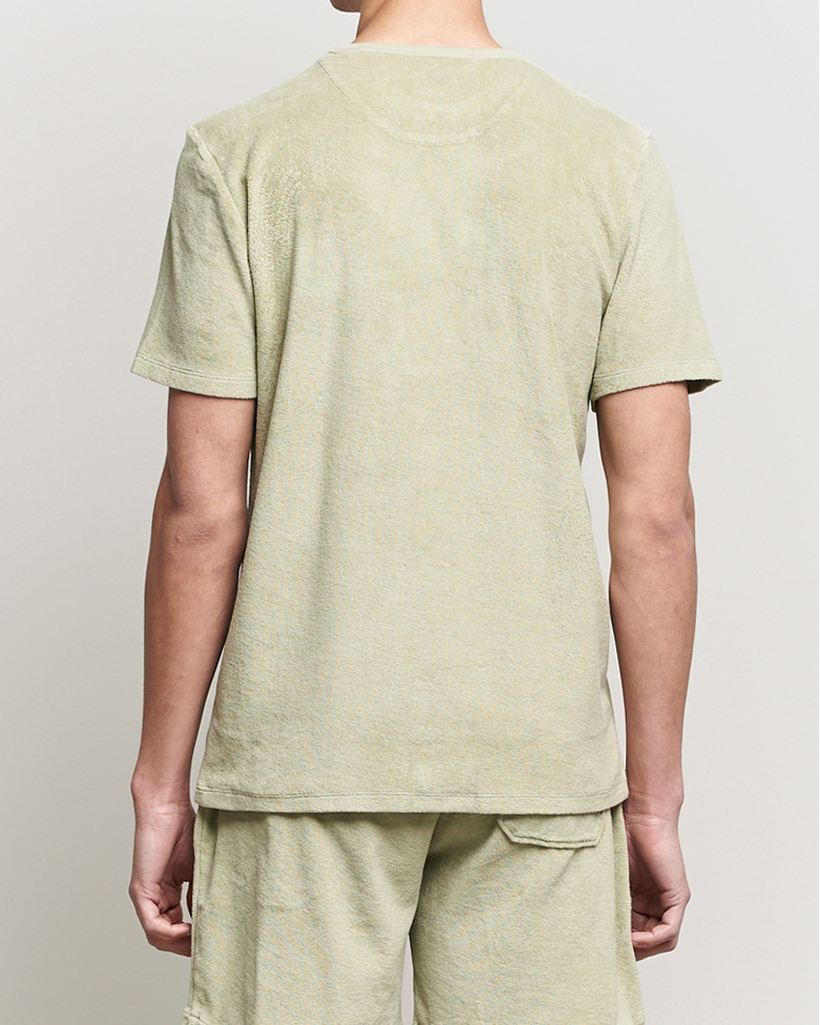 Men | T-Shirts | Stenströms | Towelling Cotton T-Shirt Olive